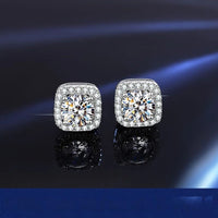 Certifierade Moissanite örhängen i 925 silver