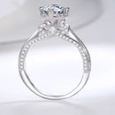 S925 Silver Knot Ring med 1ct Moissanite och