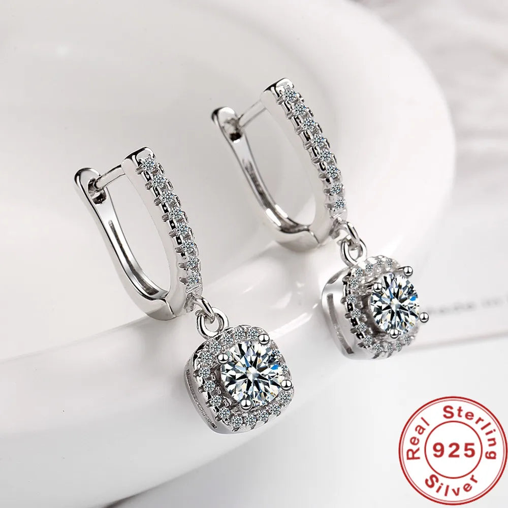 2CT Lab Diamond Moissanite Huggie örhängen