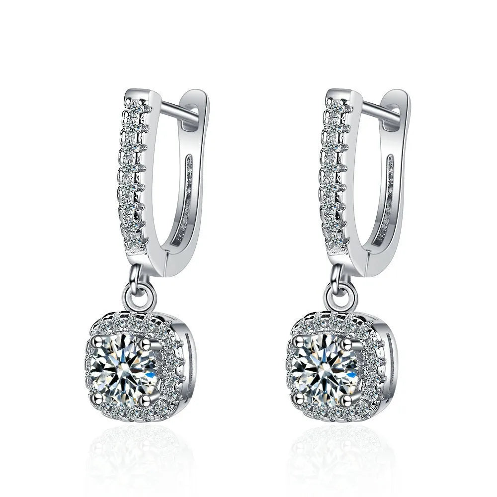 2CT Lab Diamond Moissanite Huggie örhängen