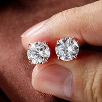 0,2–3CT roséguld Moissanite örhängen för kvinnor i 925 rent silver