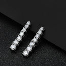 Moissanite D VVS1 Dangle örhängen i S925 Silver 18K vitguld pläterade med GRA