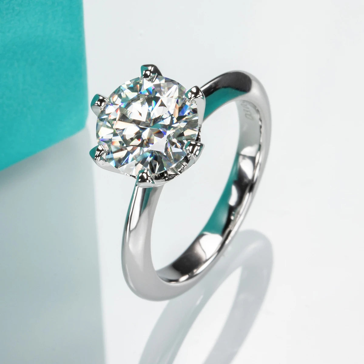 1kt till 5kt D färg Moissanite förlovningsring för kvinnor