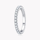 Moissanite Eternity Ring D 2mm i 18K vitguld