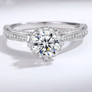 S925 Silver Knot Ring med 1ct Moissanite och