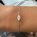 Solitaire Moissanite armband för kvinnor Päronskuren Marquise Heart