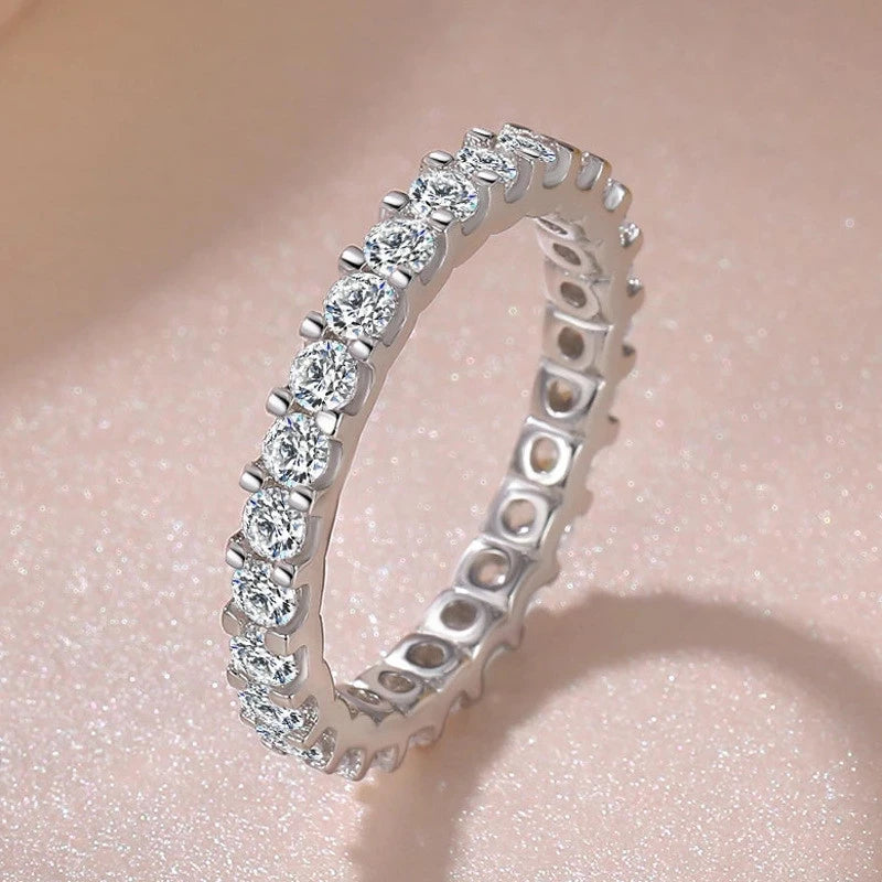 Elegant S925 Silverring för kvinnor med Cubic Zirconia