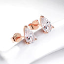 Päron Moissanite Örhängen 0,5CT 1CT i 925 Silver 18K guld
