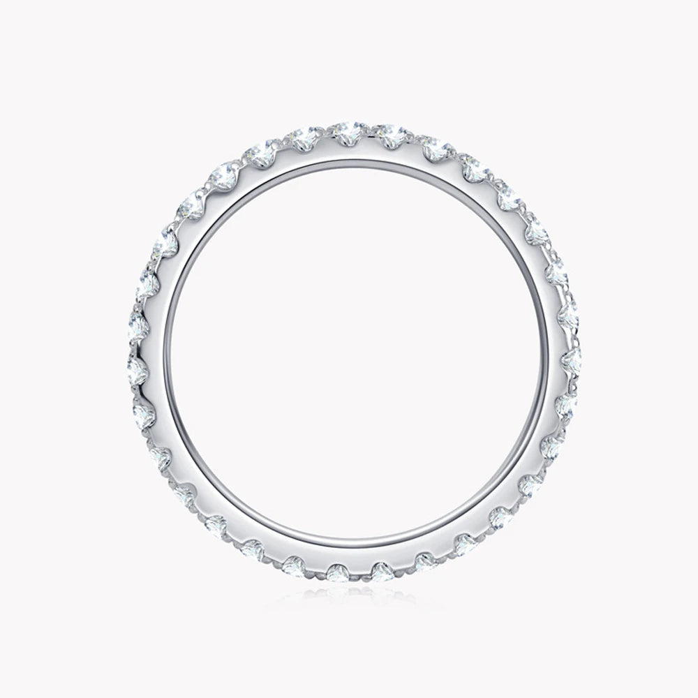 Moissanite Eternity Ring D 2mm i 18K vitguld