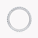 Moissanite Eternity Ring D 2mm i 18K vitguld