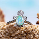 Ocean Opal Turtle Ring