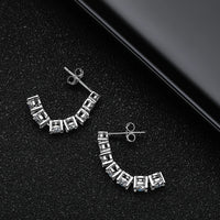 Moissanite D VVS1 Dangle örhängen i S925 Silver 18K vitguld pläterade med GRA