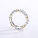 1.5ct D färg Moissanite Ring för män och kvinnor