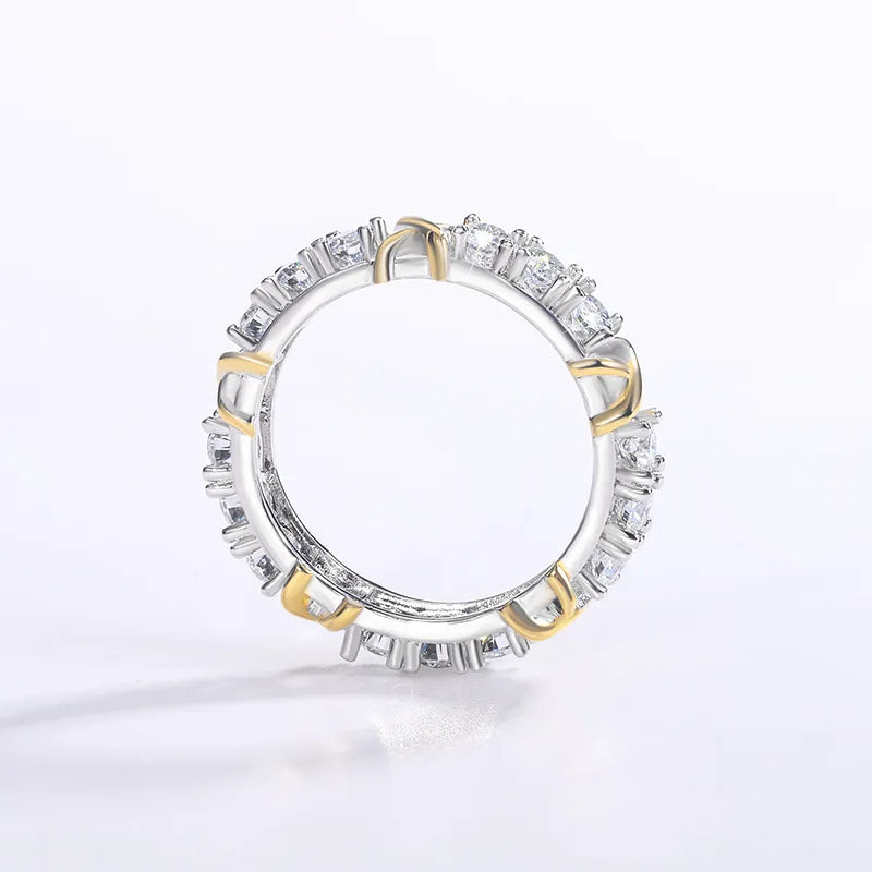 1.5ct D färg Moissanite Ring för män och kvinnor