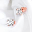 0,2–3CT roséguld Moissanite örhängen för kvinnor i 925 rent silver