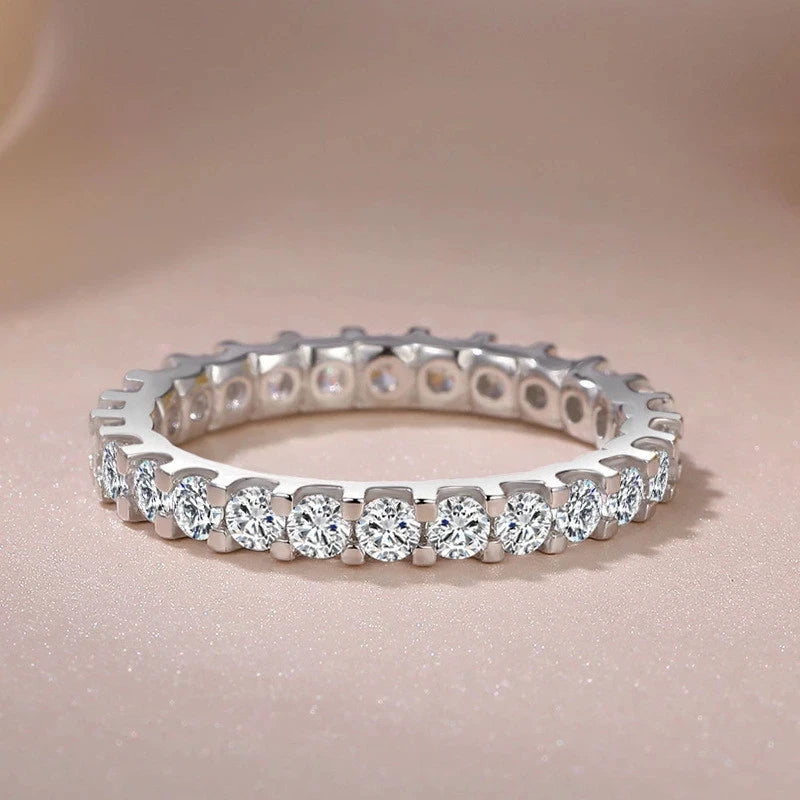Elegant S925 Silverring för kvinnor med Cubic Zirconia