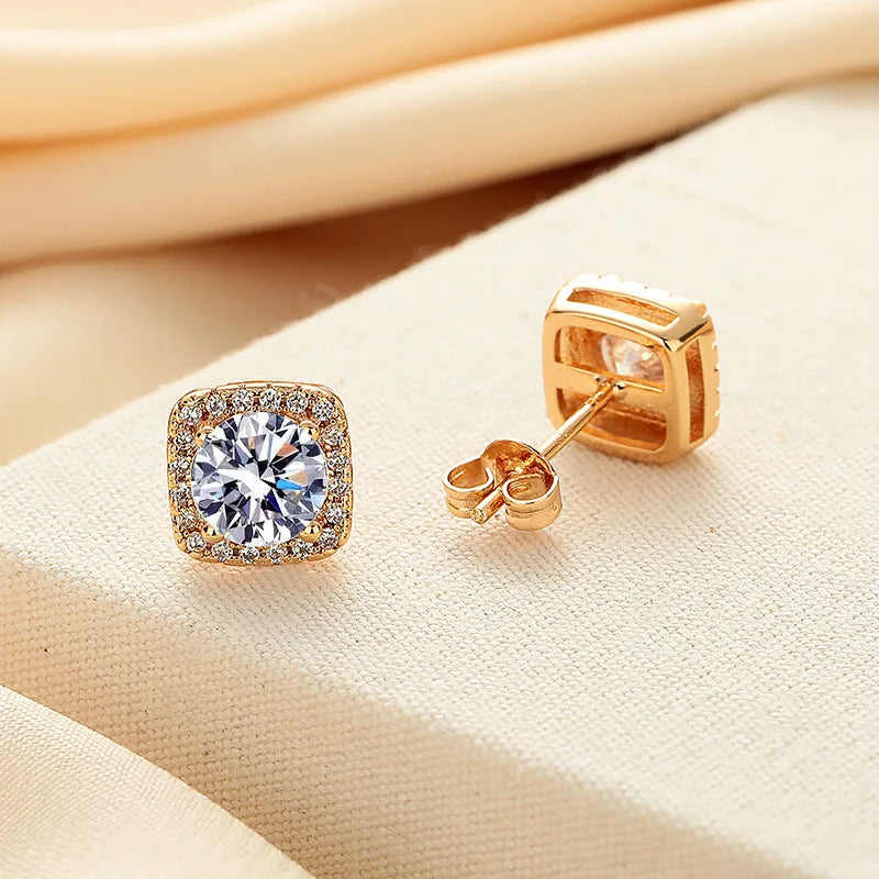 Certifierade Moissanite örhängen i 925 silver