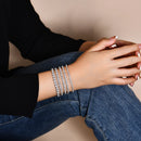Moissanite tennisarmband för kvinnor 4 mm i 925 silver vitguldpläterad