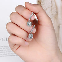 2CT Lab Diamond Moissanite Huggie örhängen