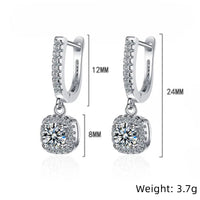 2CT Lab Diamond Moissanite Huggie örhängen
