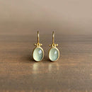 Timeless Green Moonstone Earrings