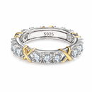 1.5ct D färg Moissanite Ring för män och kvinnor
