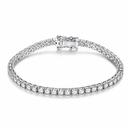 Moissanite tennisarmband för kvinnor 4 mm i 925 silver vitguldpläterad