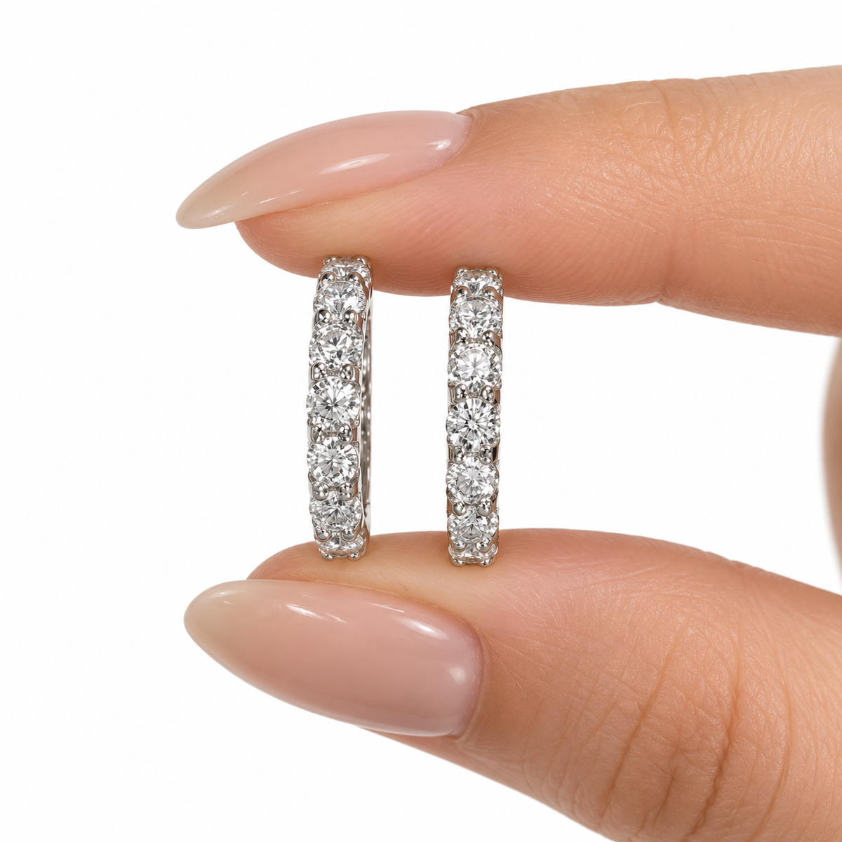 2.6ct D färg Moissanite örhängen för kvinnor