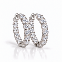 2.6ct D färg Moissanite örhängen för kvinnor