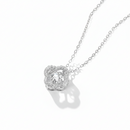 18K guldpläterat S925 silverhalsband med 1.0CT inlagd Moissanite