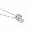 18K guldpläterat S925 silverhalsband med 1.0CT inlagd Moissanite