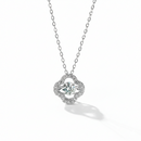 18K guldpläterat S925 silverhalsband med 1.0CT inlagd Moissanite
