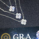 Moissanite Clover Halsband i 925 Silver