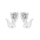 Personliga kattörhängen i 925 silver med Moissanite