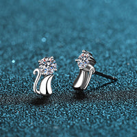 925 Silver Cat Örhängen med Moissanite