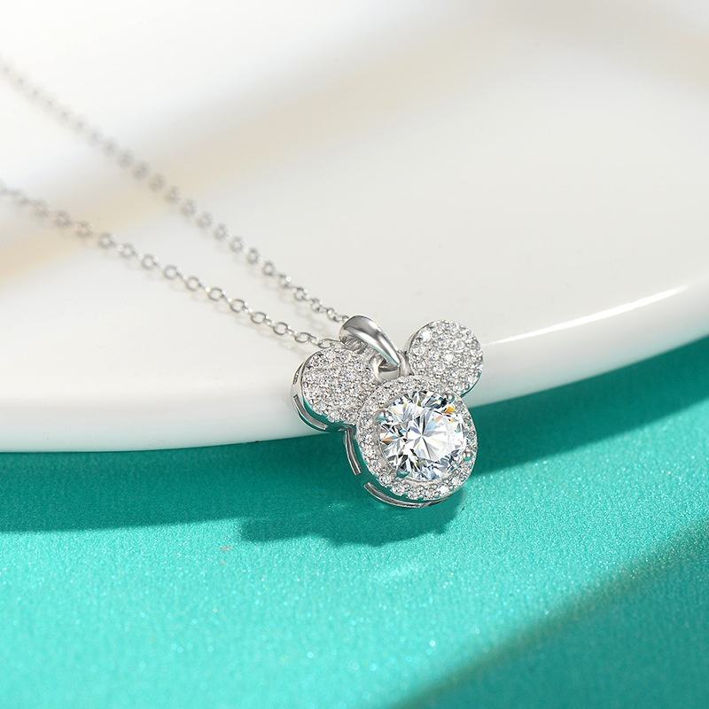 Mickey Full Moissanite Halsband i 925 Silver