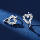 18K guldpläterade Moissanite Hoop örhängen i 925 silver