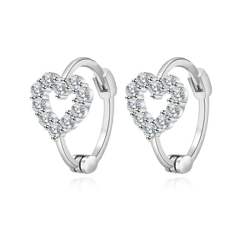 18K guldpläterade Moissanite Hoop örhängen i 925 silver