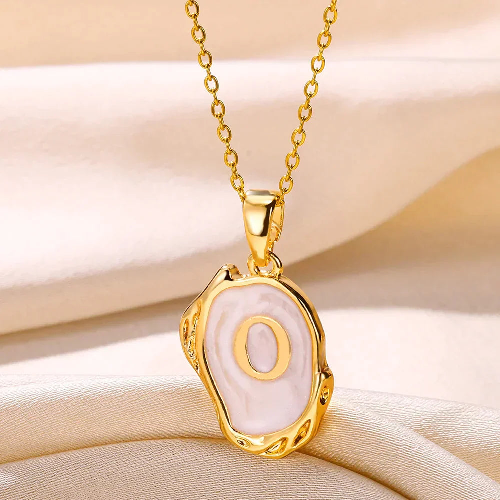 Deep Ocean Initial Necklace