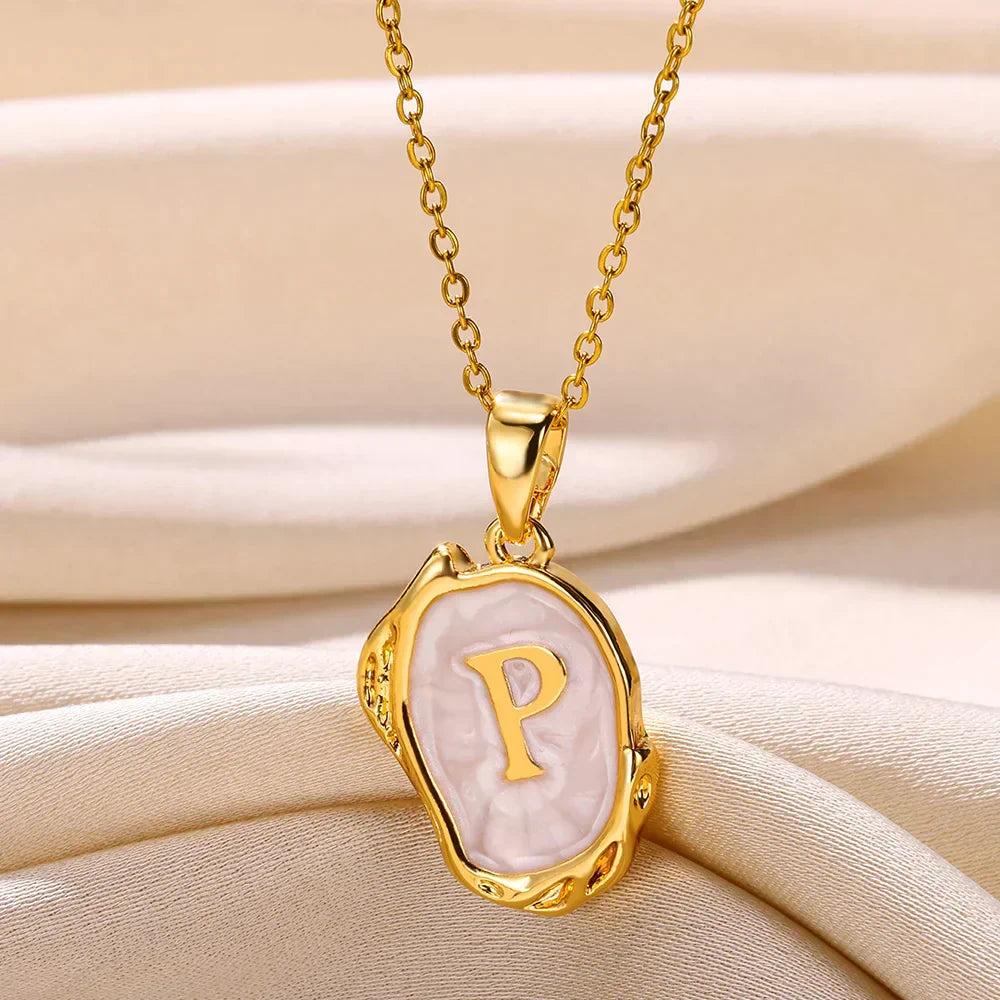 Deep Ocean Initial Necklace