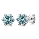 Russian Cut Moissanite Örhängen 1/2/4CT Färg D VVS i 925 Silver