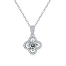 18K vitguld halsband med Moissanite och Ruby 1.0CT