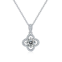 18K vitguld halsband med Moissanite och Ruby 1.0CT