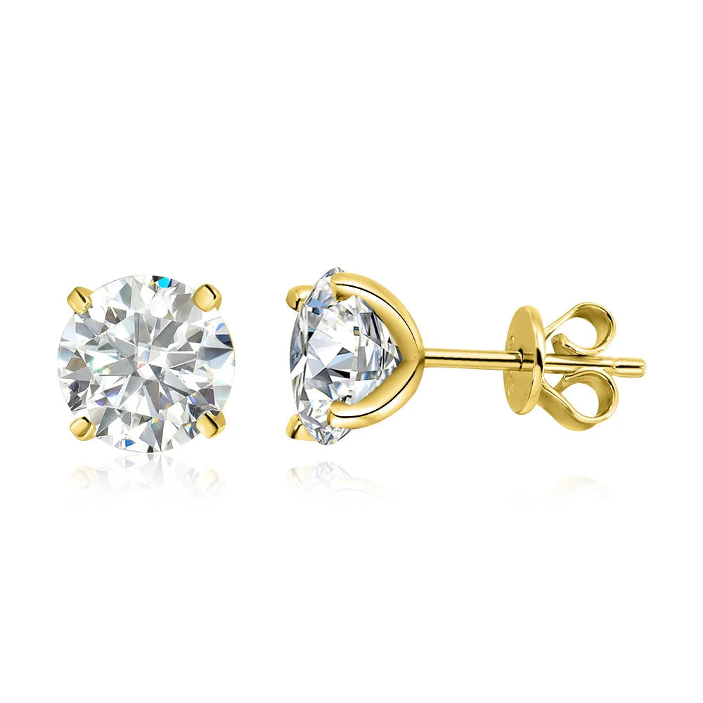 0,2–3CT roséguld Moissanite örhängen för kvinnor i 925 rent silver