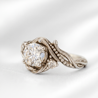 Luxe Silver Zirconia Branch Ring