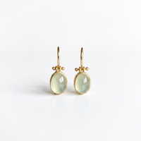 Timeless Green Moonstone Earrings