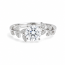 1CT Moissanite Leaf Ring i 925 Silver