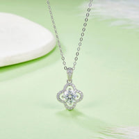 18K vitguld halsband med Moissanite och Ruby 1.0CT