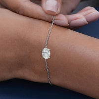 Solitaire Moissanite armband för kvinnor Päronskuren Marquise Heart