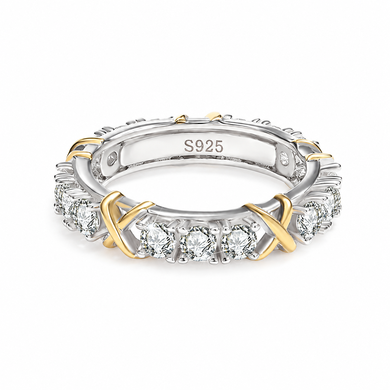 1.5ct D färg Moissanite Ring för män och kvinnor